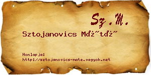 Sztojanovics Máté névjegykártya